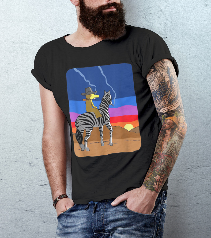 Bandana Madlib Gibbs Quas Riding Zebra At Sunset T-Shirt