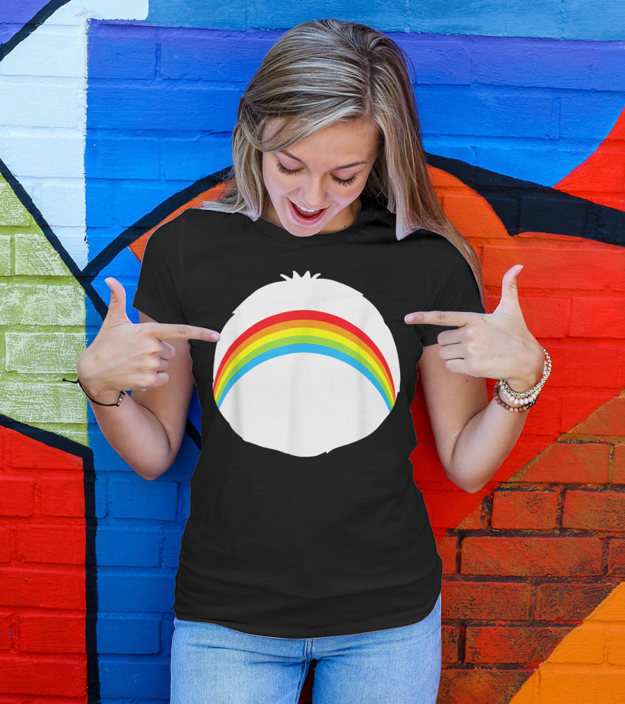 Bear Costume Funny Cheer Rainbow Bear T-Shirt