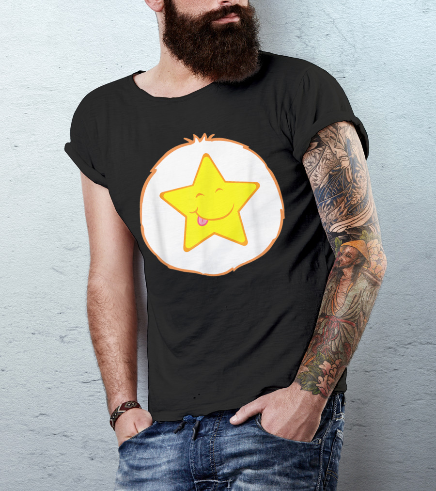 Bear Costume Funny Laugh A Lot Happy Star Face T-Shirt