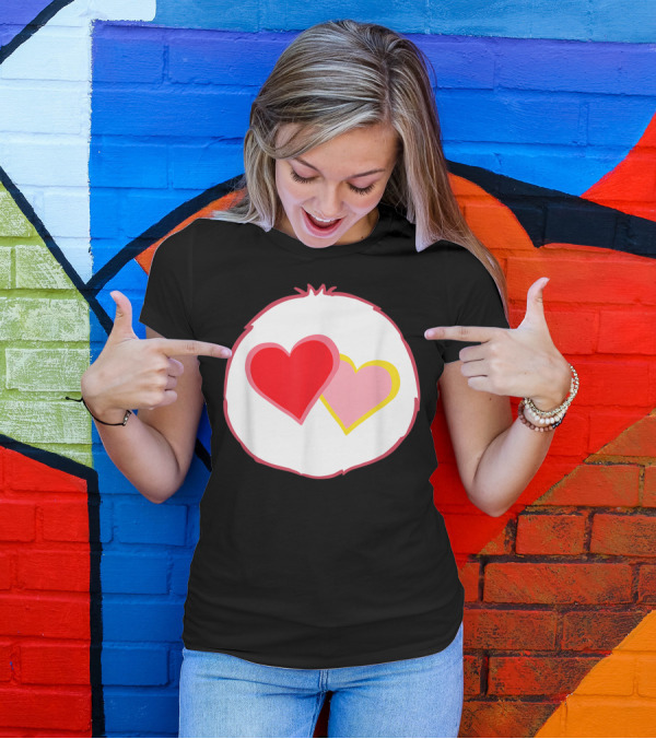 Bear Costume Love A Lot With Red And Pink Hearts T-Shirt