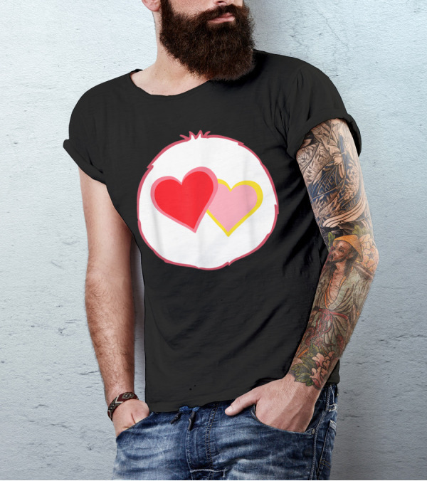 Bear Costume Love A Lot With Red And Pink Hearts T-Shirt