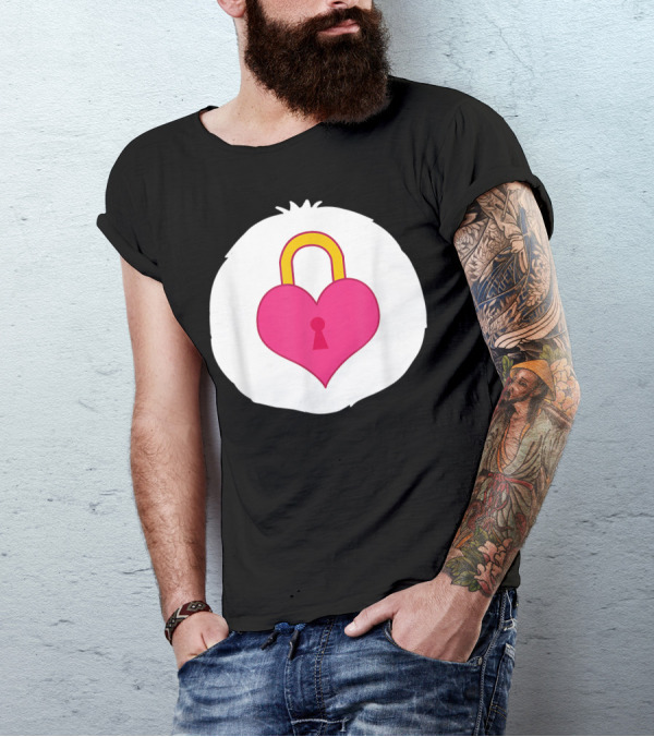 Bear Costume Funny Secret Heart Lock T-Shirt