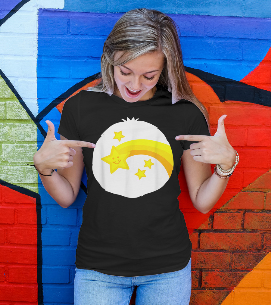 Bear Costume Funny Wish For Bear Stars And Rainbow Smiley Star T-Shirt
