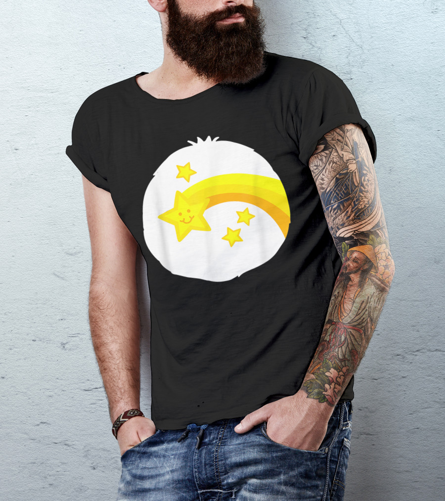 Bear Costume Funny Wish For Bear Stars And Rainbow Smiley Star T-Shirt