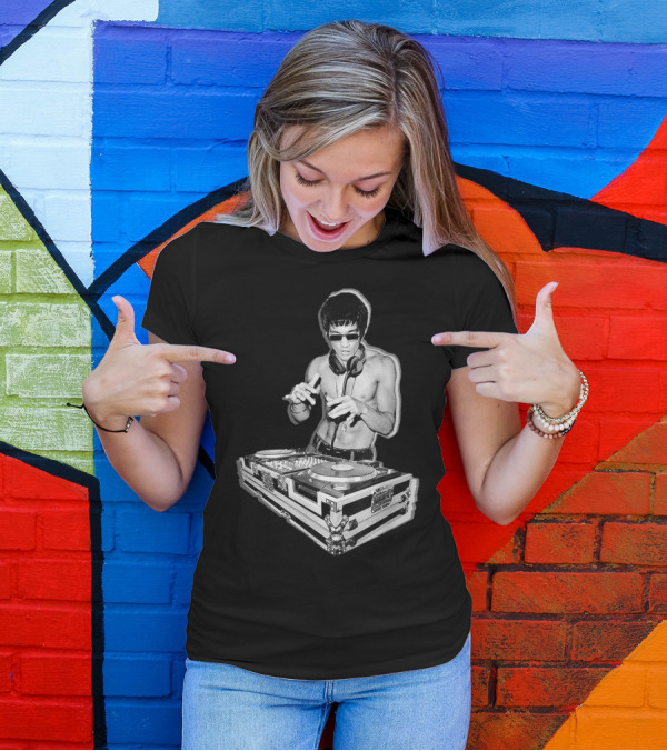 Bruce DJ Mixing At Turntables T-Shirt