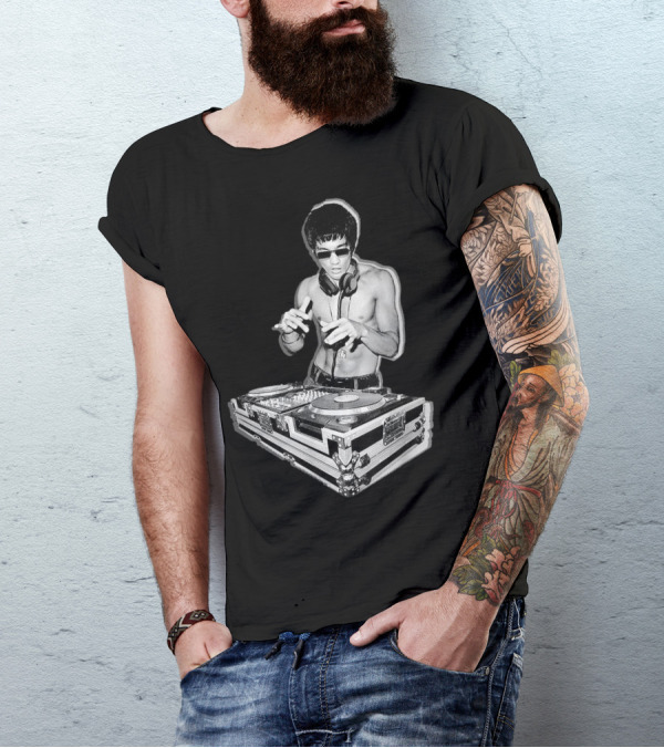 Bruce DJ Mixing At Turntables T-Shirt