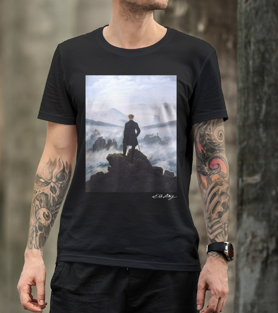 Caspar David Friedrich Wanderer Above The Sea Of Fog T-Shirt