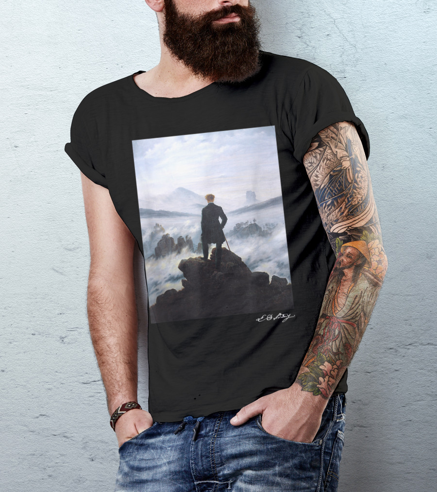 Caspar David Friedrich Wanderer Above The Sea Of Fog T-Shirt