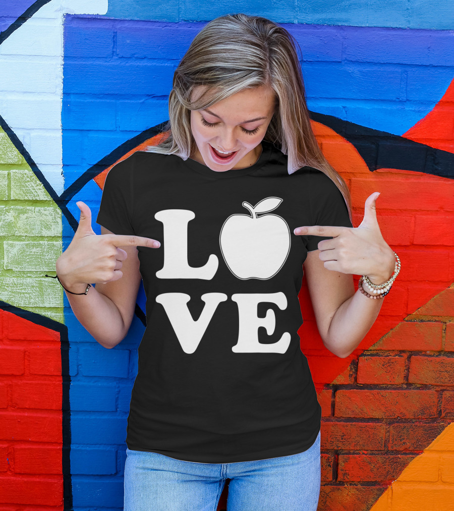 Chicago Teachers Union Love Apple Red For Ed T-Shirt