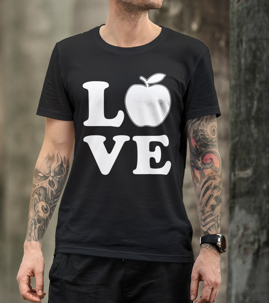 Chicago Teachers Union Love Apple Red For Ed T-Shirt