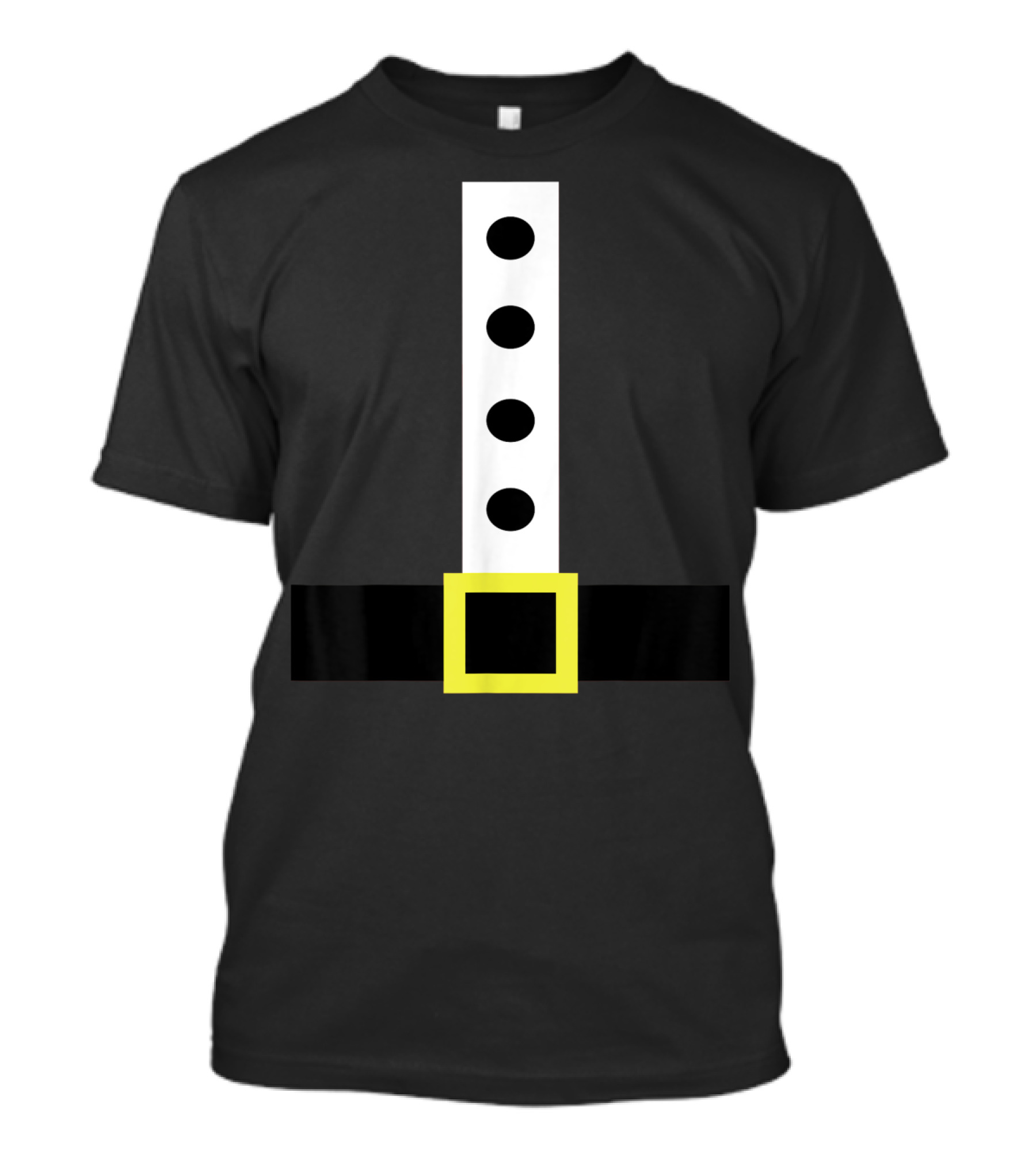 Christmas Santa Claus Costume Belt Fun Santa T-Shirt