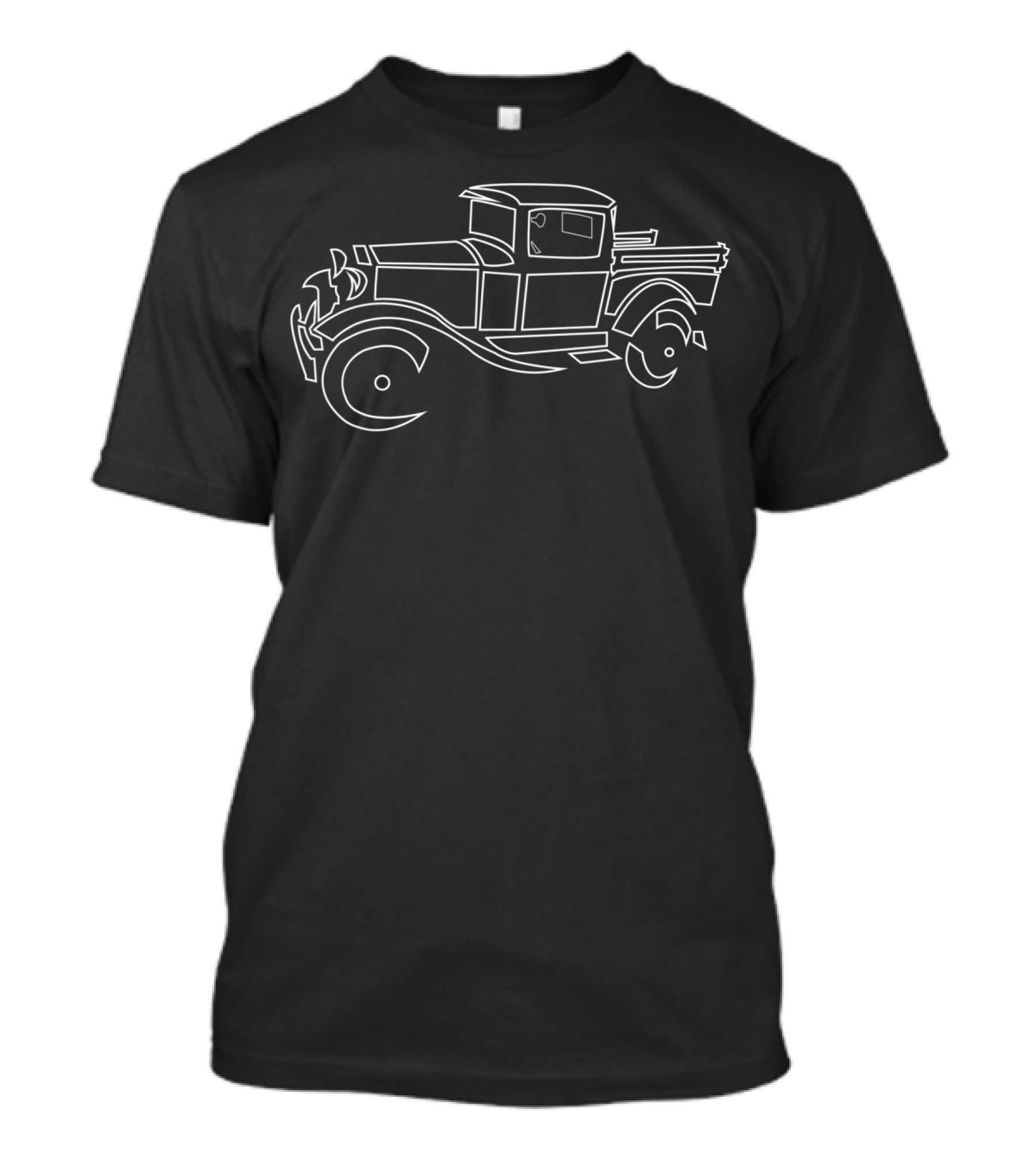 Vintage Classic Pickup Truck Outline T-Shirt