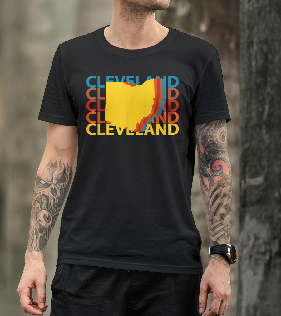 Cleveland Ohio City Oh Colorful State T-Shirt