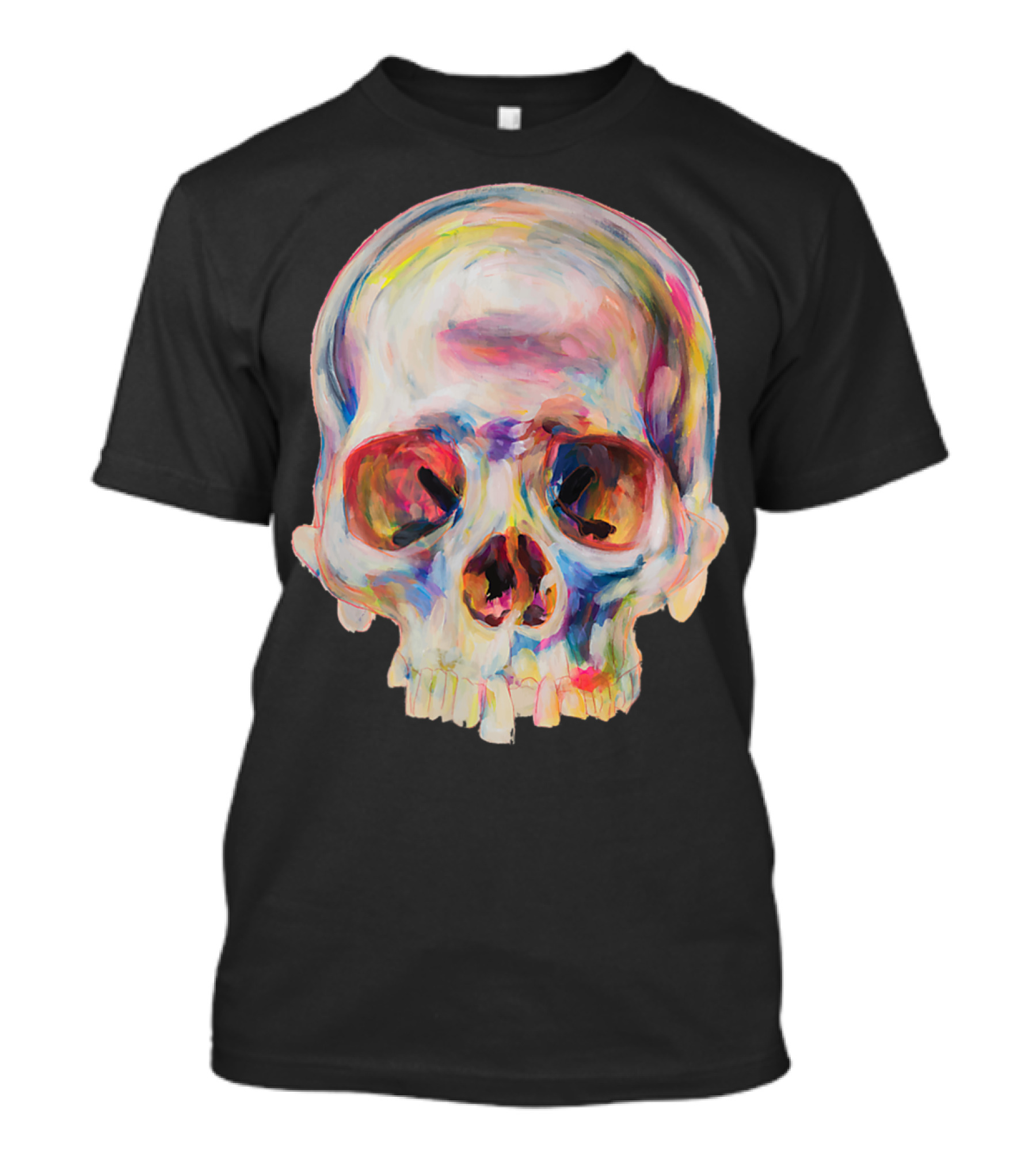 Cranius Skull Multicolor Artful Expression T-Shirt