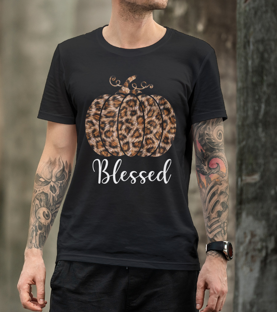 Blessed Leopard Pumpkin Cheetah T-Shirt