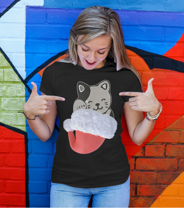 Cute Cat Santa Hat Merry Catmas Christmas Kitty T-Shirt