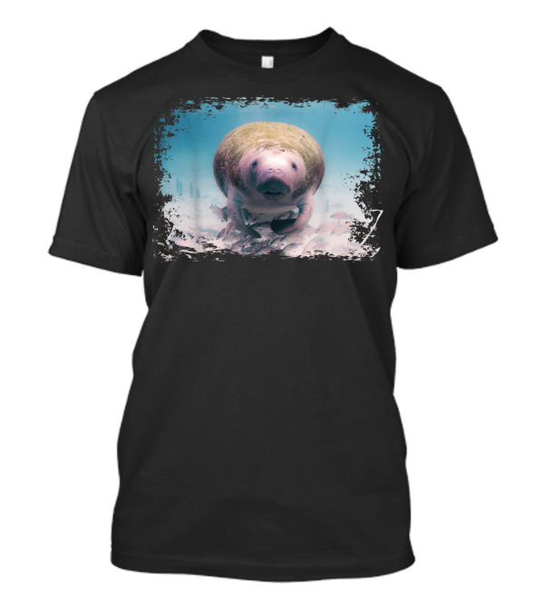 Cute Dugong Underwater Scene T-Shirt