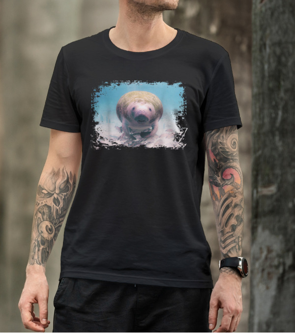 Cute Dugong Underwater Scene T-Shirt