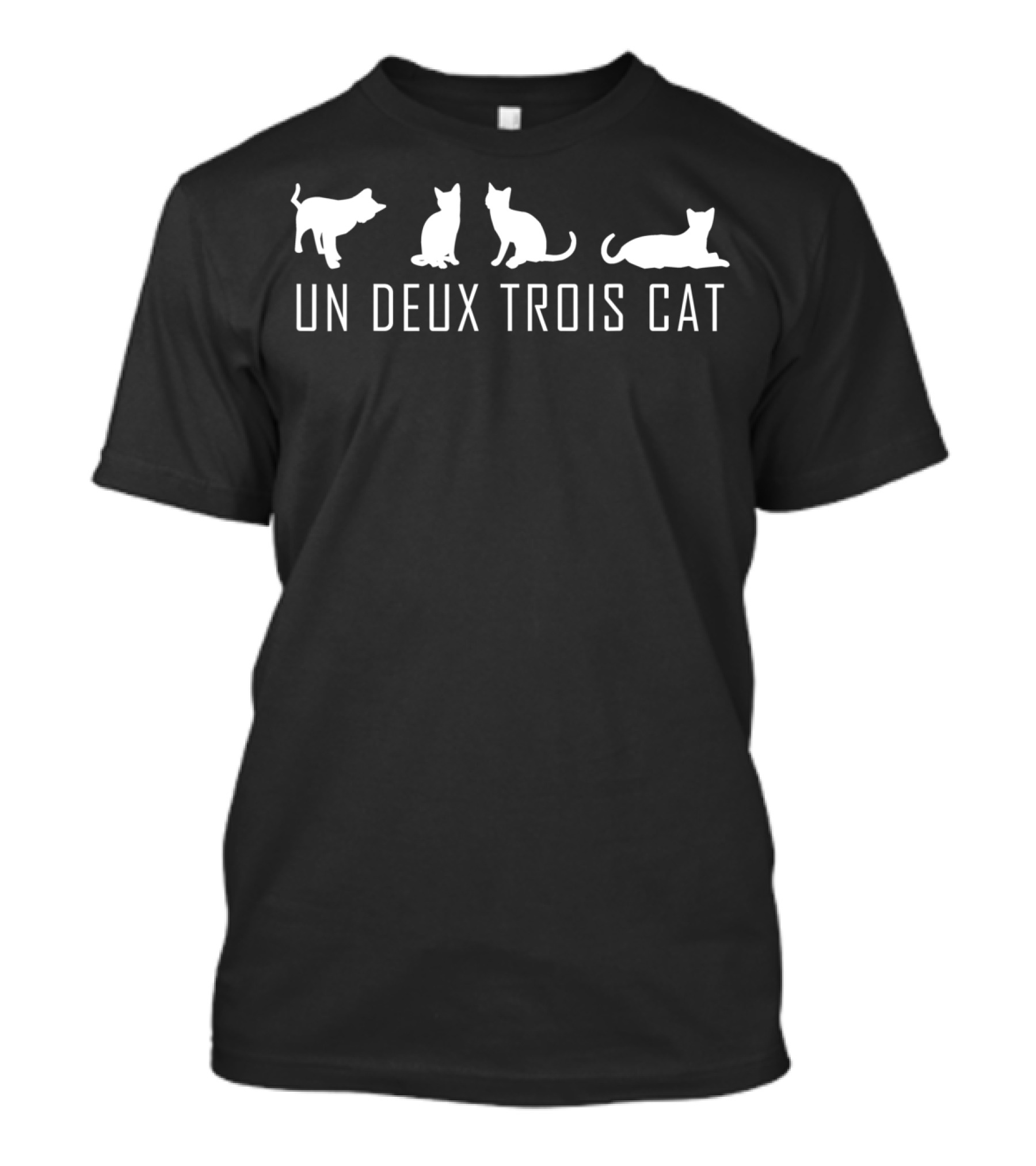 Un Deux Trois Cat Cute French Pun For Cat Lovers T-Shirt