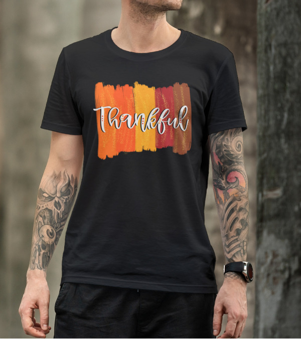 Thanksgiving Thankful Turkey Dinner Food Cute Thankful T-Shirt