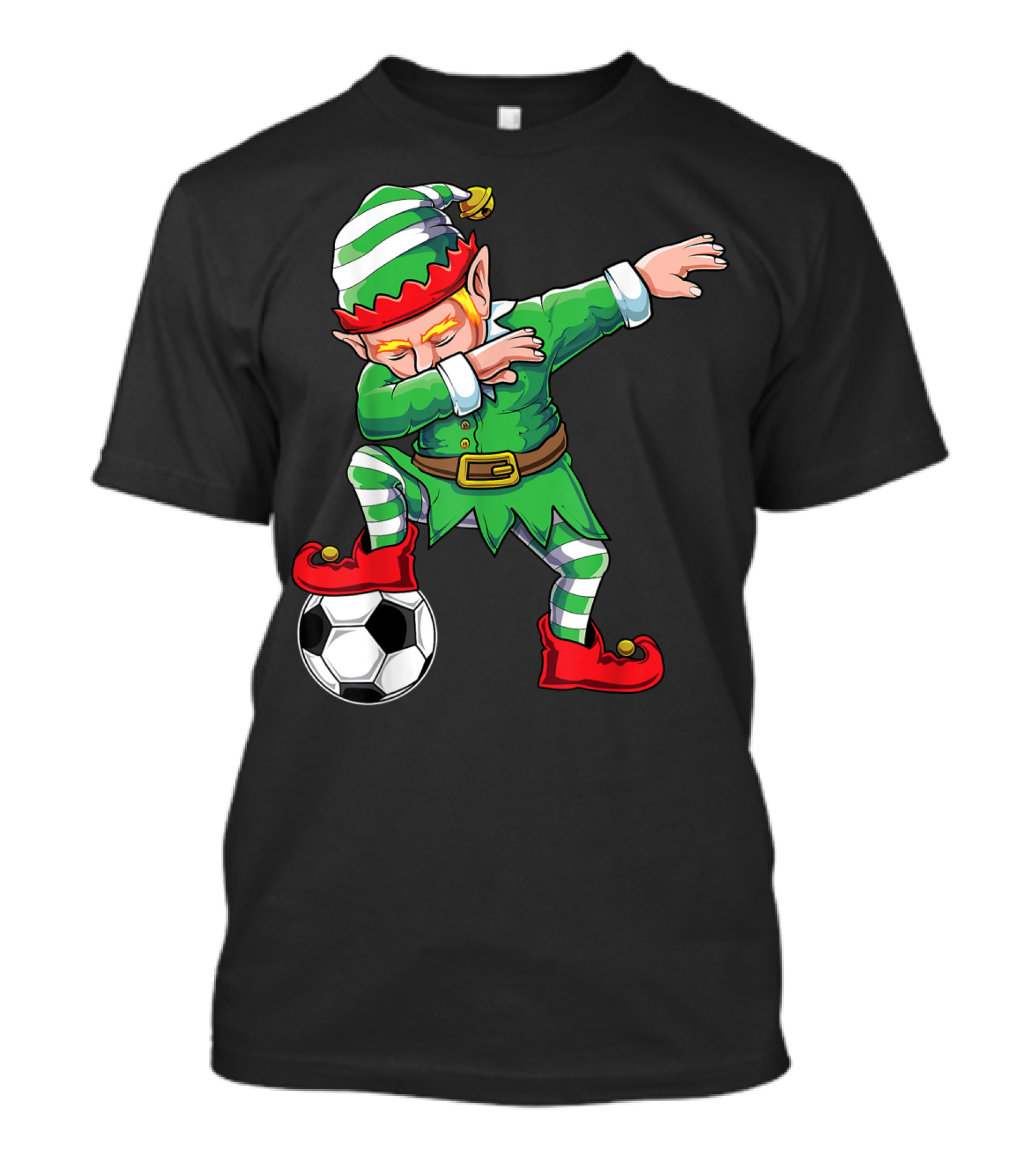 Dabbing Santa Elf Soccer Football Boys Dab T-Shirt