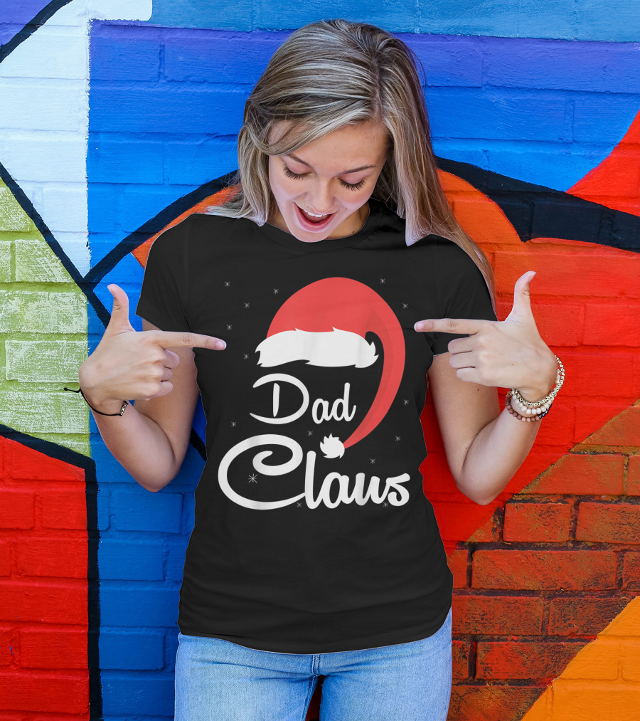 Dad Claus Santa Hat Christmas T-Shirt