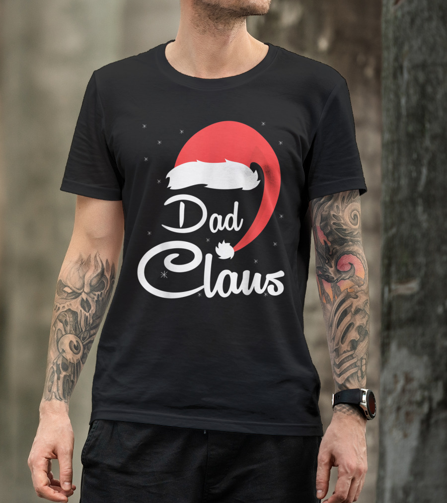 Dad Claus Santa Hat Christmas T-Shirt