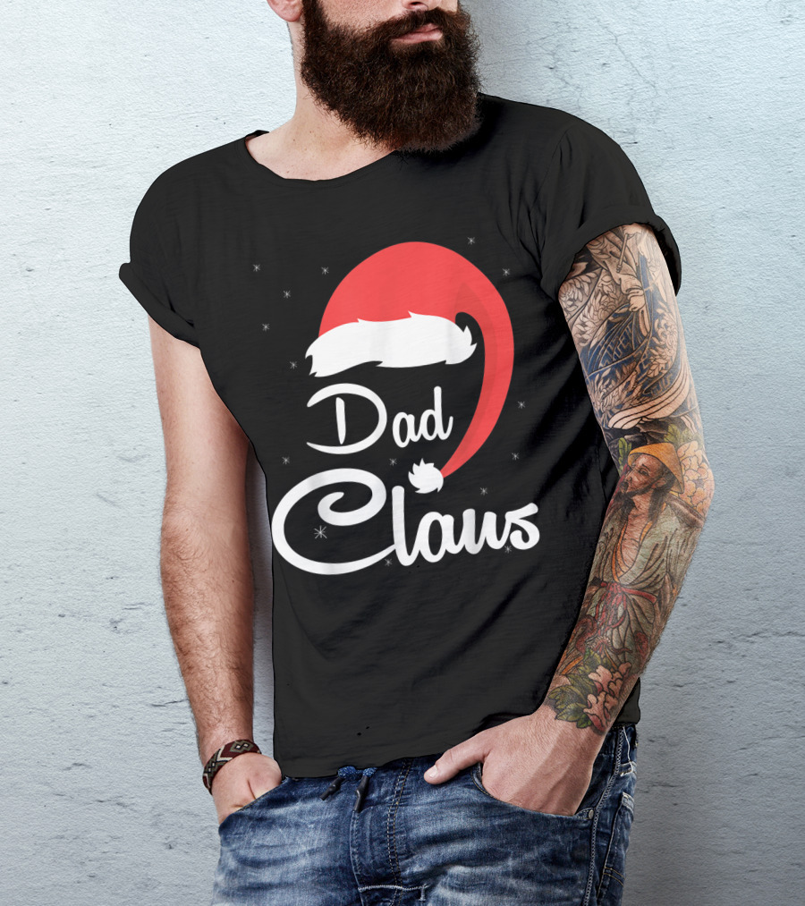 Dad Claus Santa Hat Christmas T-Shirt