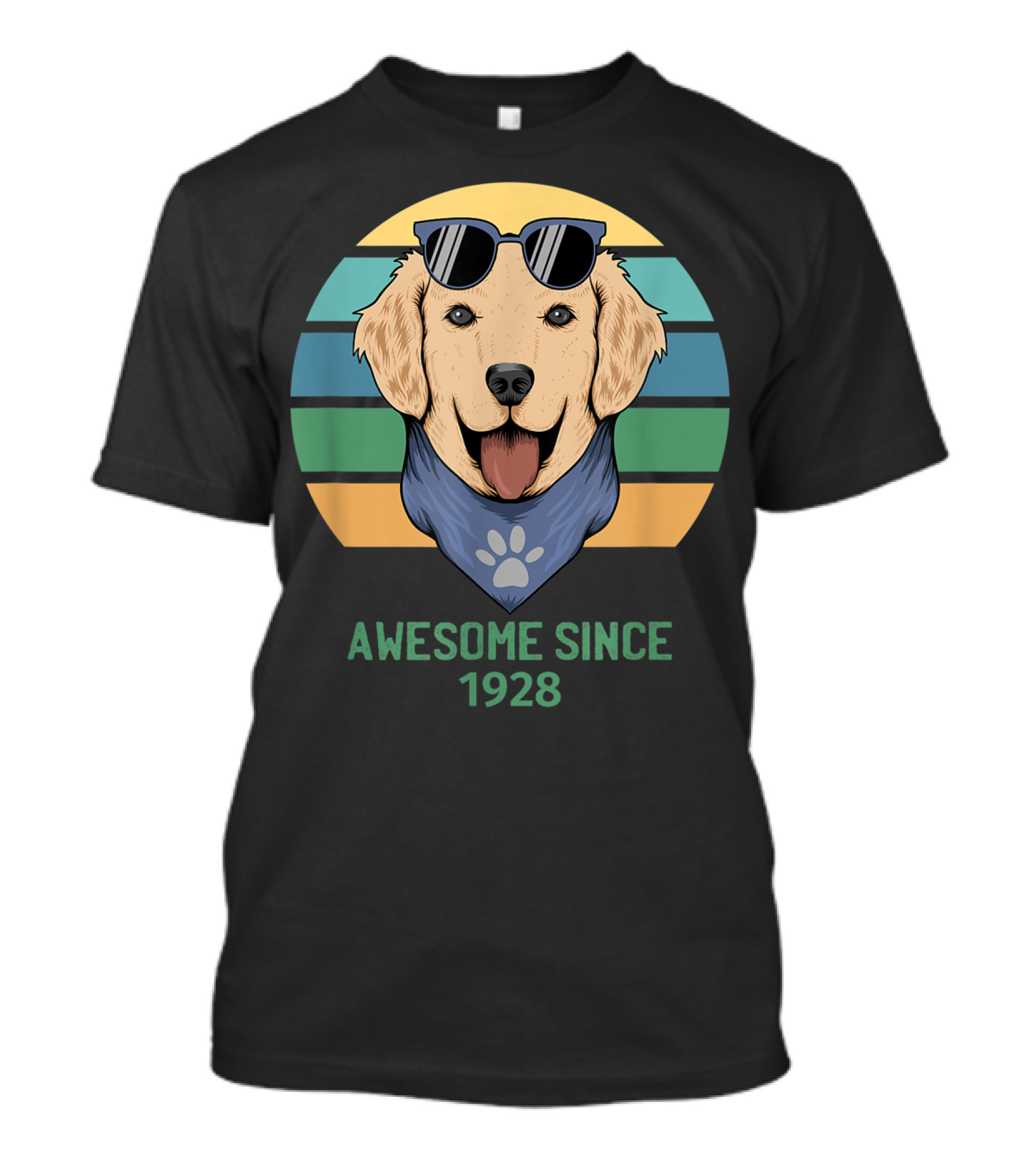 Awesome Since 1928 Dog With Sunglasses T-Shirt