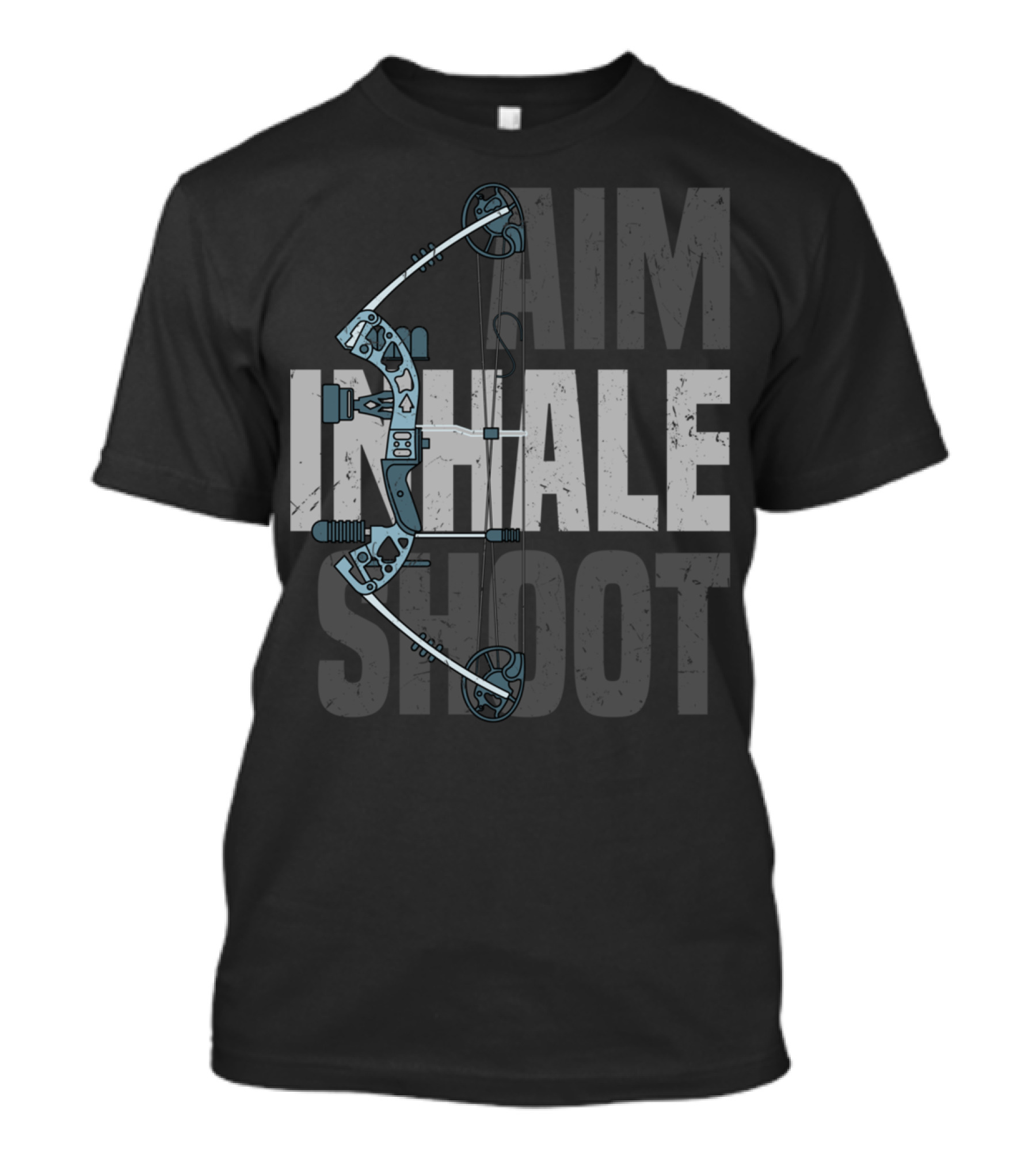 Aim Inhale Shoot Compound Bow Arrow Hunter Archery T-Shirt