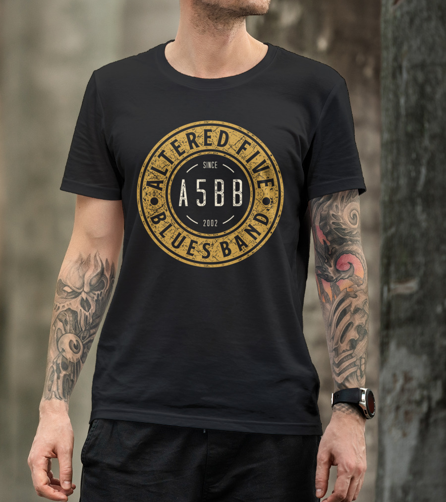 Altered Five Blues Band Since 2002 A5BB Badge T-Shirt