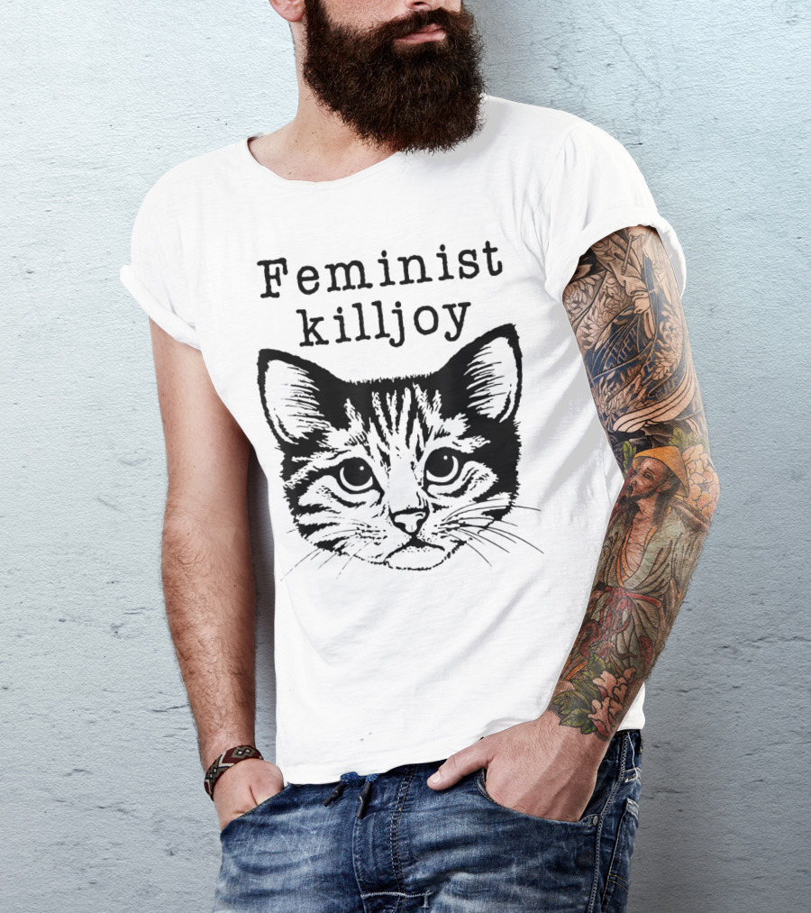 Feminist Killjoy Cat Design America Female Justice T-Shirt