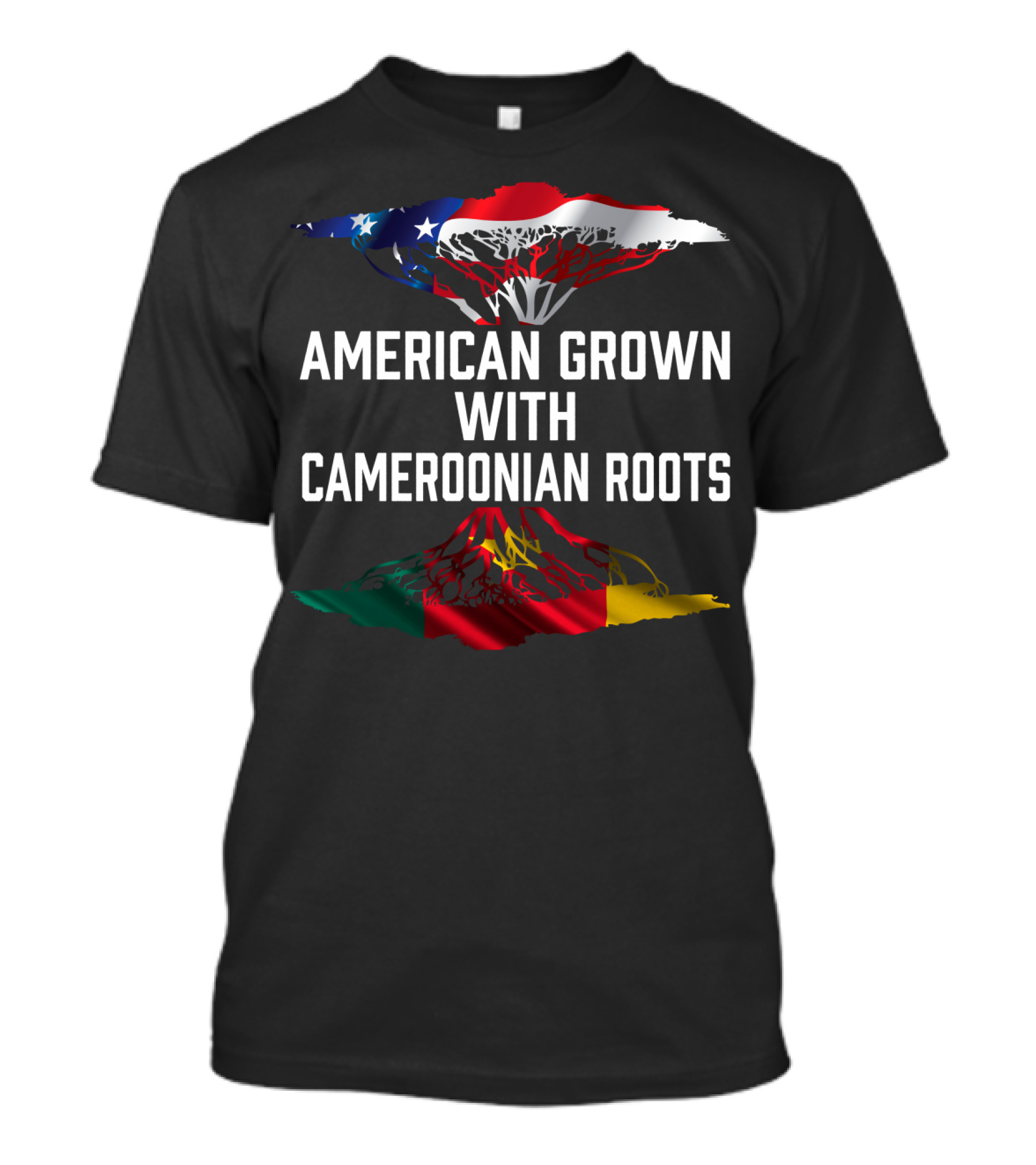 American Grown With Cameroonian Roots Flag T-Shirt