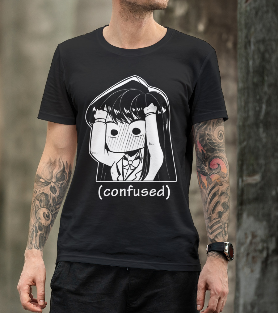 Anime Manga Confused Silly Face Chibi School Girl Art (Confused) T-Shirt