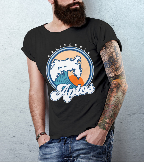 California Aptos Ocean Wave Surf Scenic Coastal T-Shirt