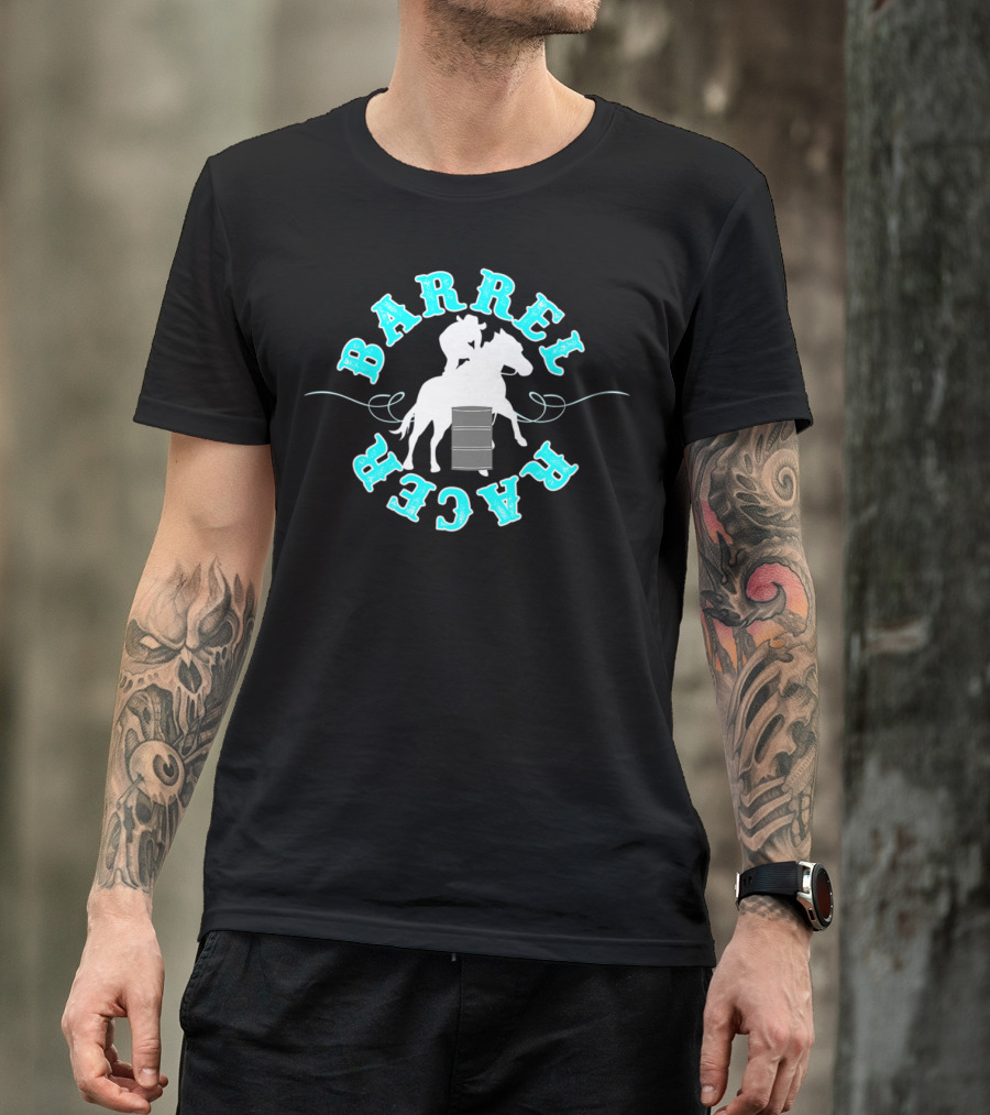 Barrel Racer Cowgirl Rodeo Event Horse Riding T-Shirt