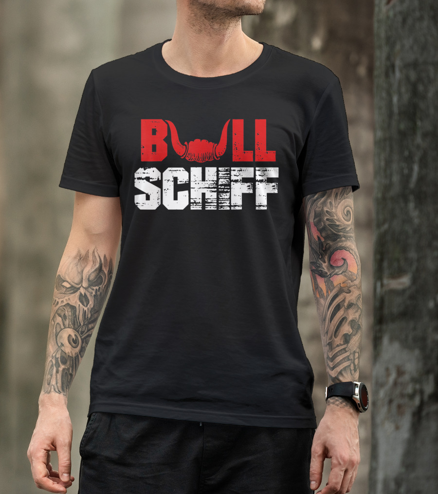 Bull Schiff Text Design With Horns T-Shirt