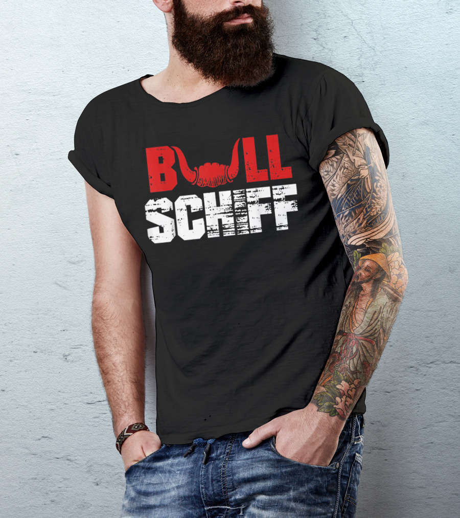Bull Schiff Text Design With Horns T-Shirt