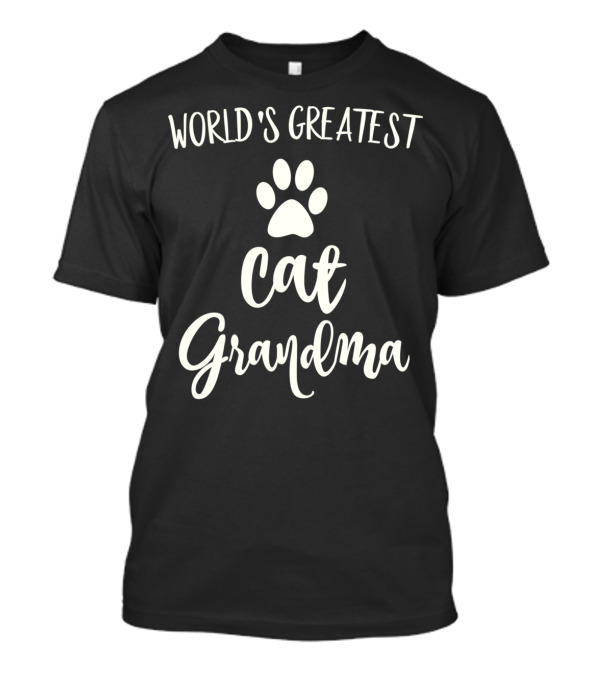 World's Greatest Cat Grandma Paw Prints T-Shirt