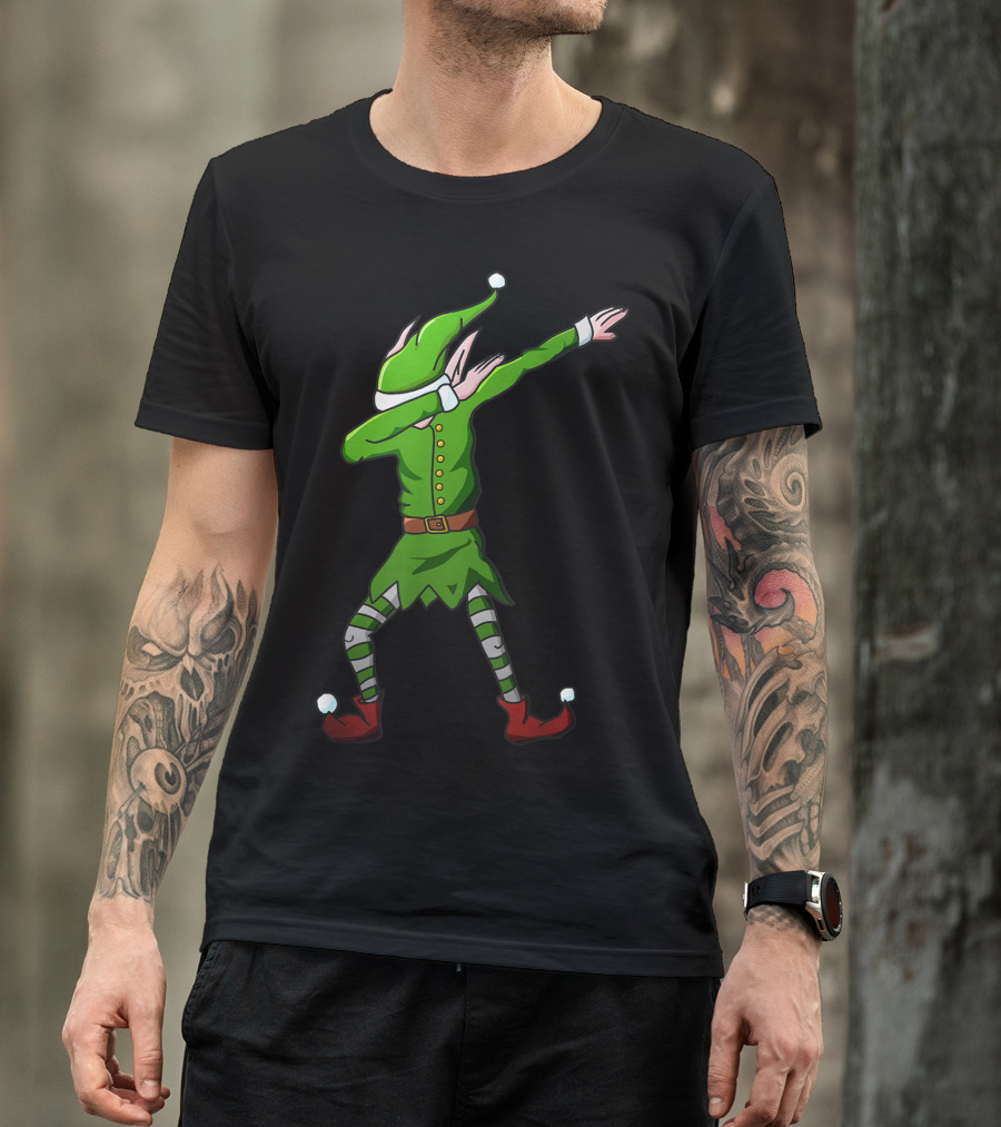 Christmas Dabbing Elf Squad Festive Dance Moves T-Shirt