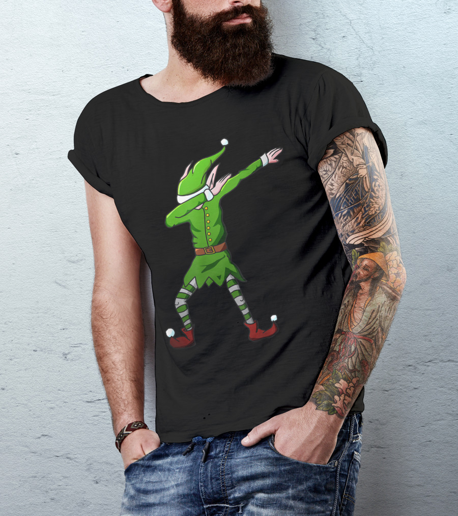 Christmas Dabbing Elf Squad Festive Dance Moves T-Shirt