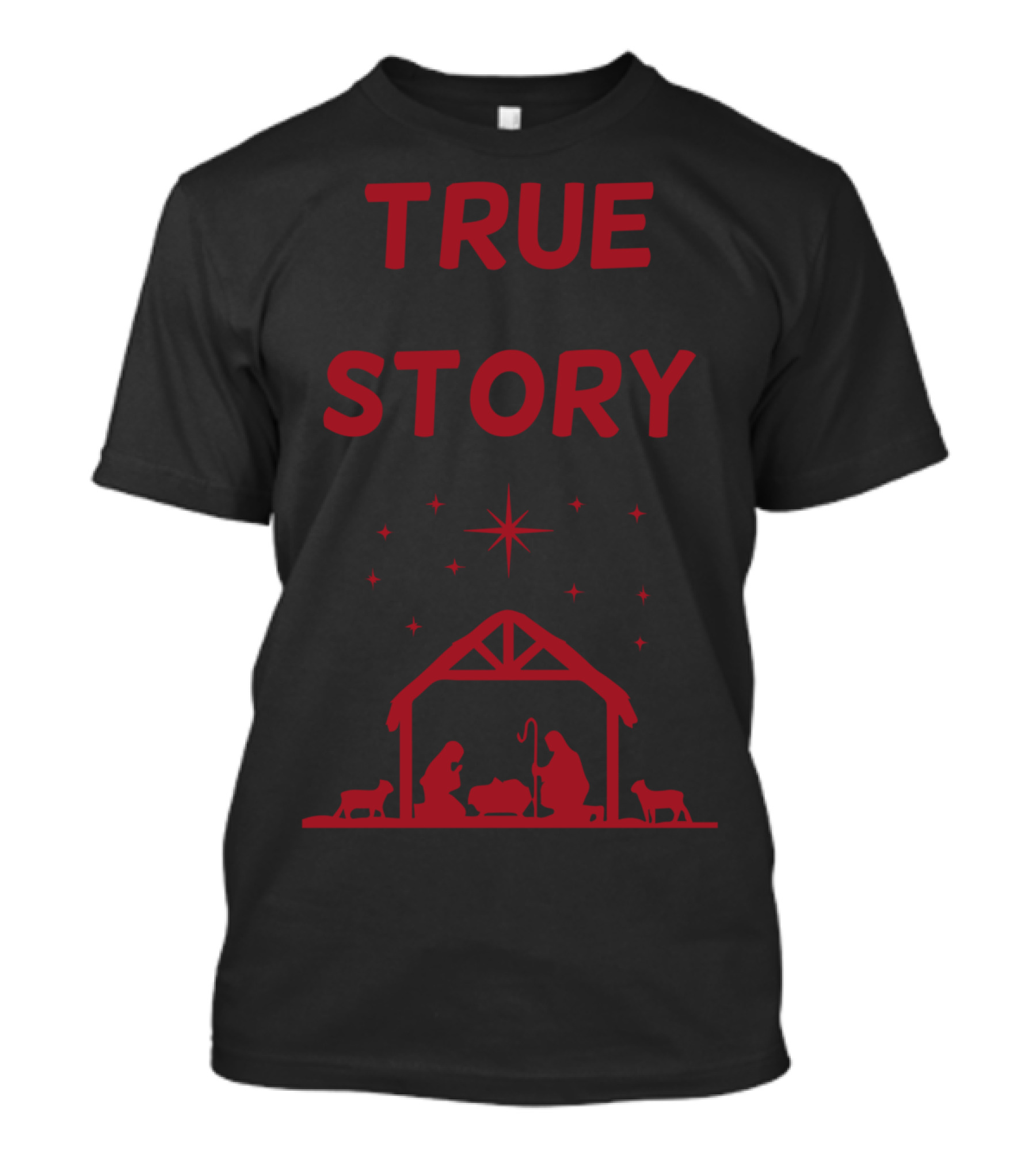 True Story Christmas Manger Nativity Scene T-Shirt