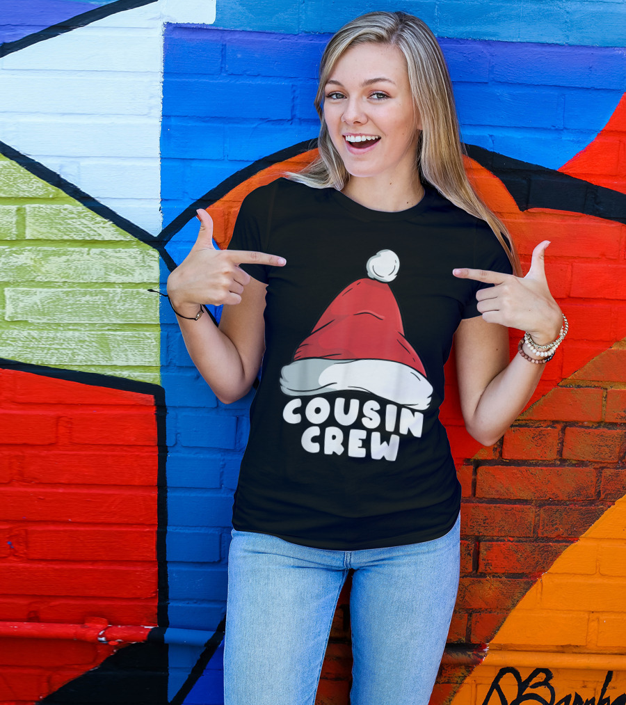 Cousin Crew Christmas Santa Hat T-Shirt