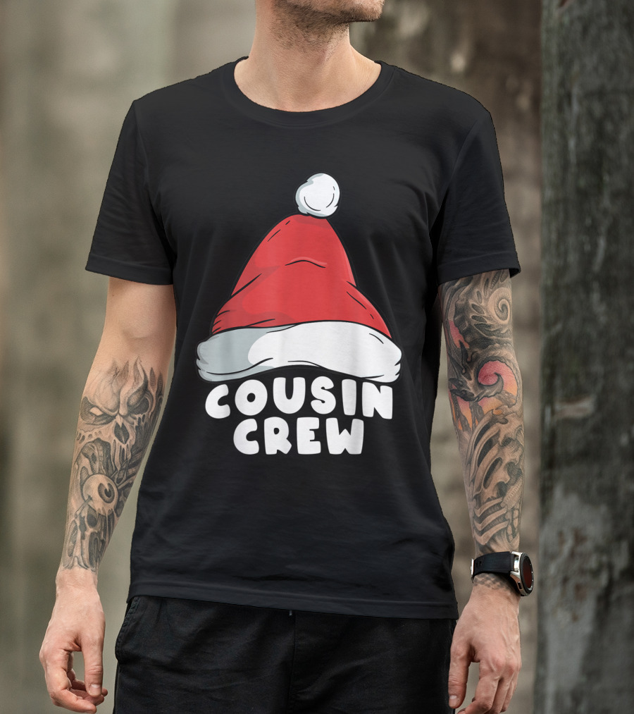 Cousin Crew Christmas Santa Hat T-Shirt