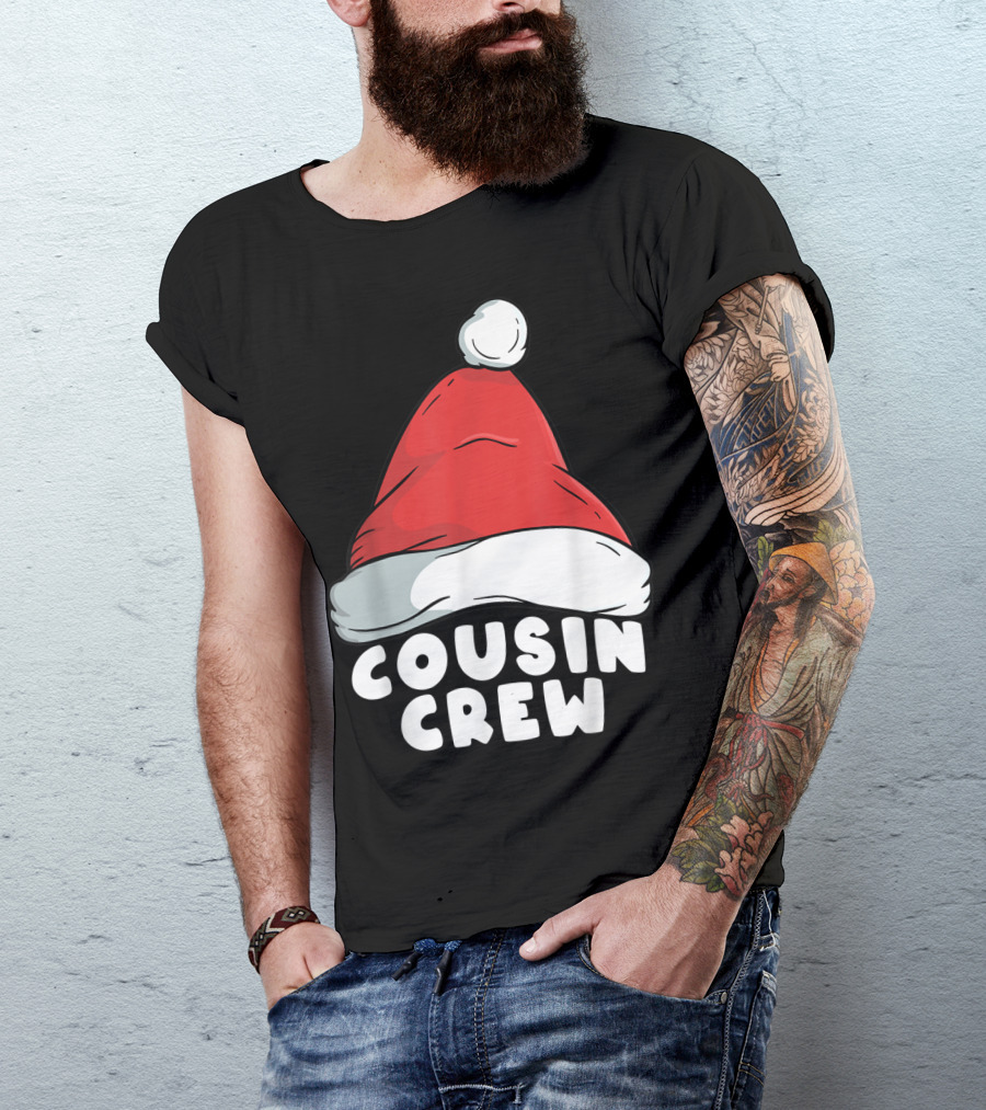 Cousin Crew Christmas Santa Hat T-Shirt