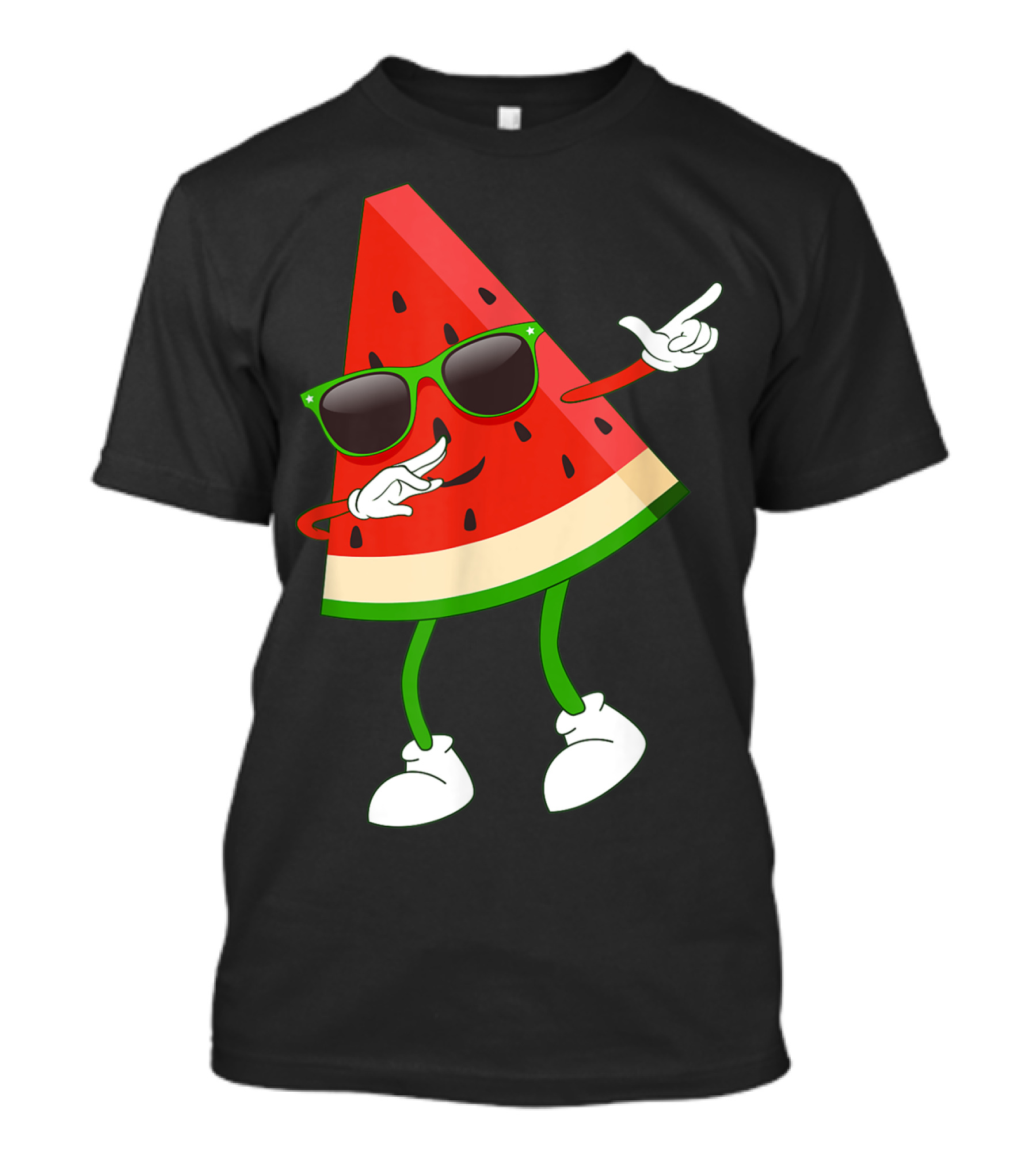 Dabbing Watermelon Cute Juicy Fruit Lovers Funny Sunglasses Dance T-Shirt