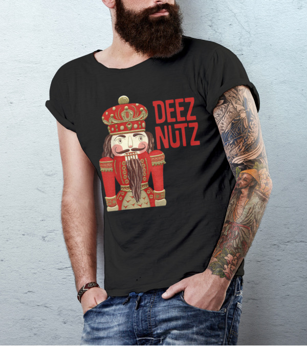 DEEZ NUTZ Nutcracker Red Holiday T-Shirt