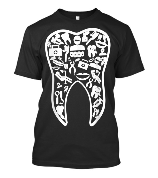 Dentist Tools Big Molar Tooth I Care Cool Iconic T-Shirt