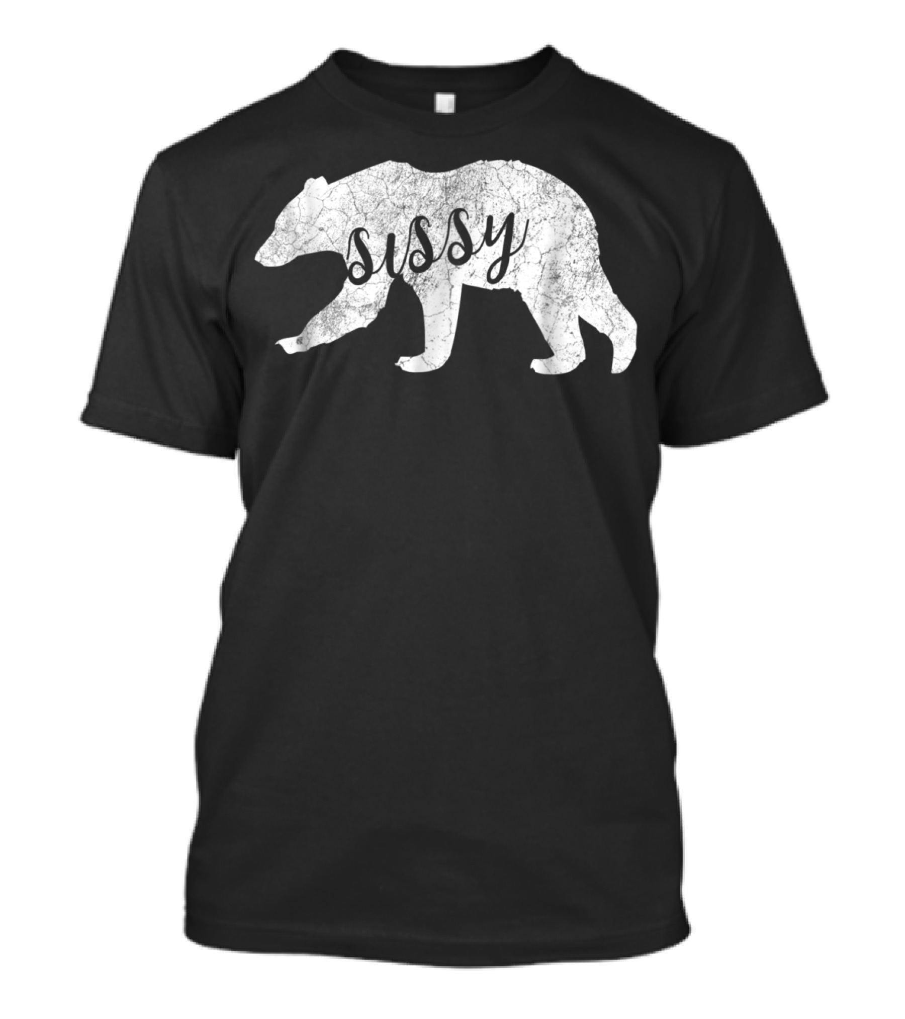 Distressed Sissy Bear Pregnancy Announcement T-Shirt