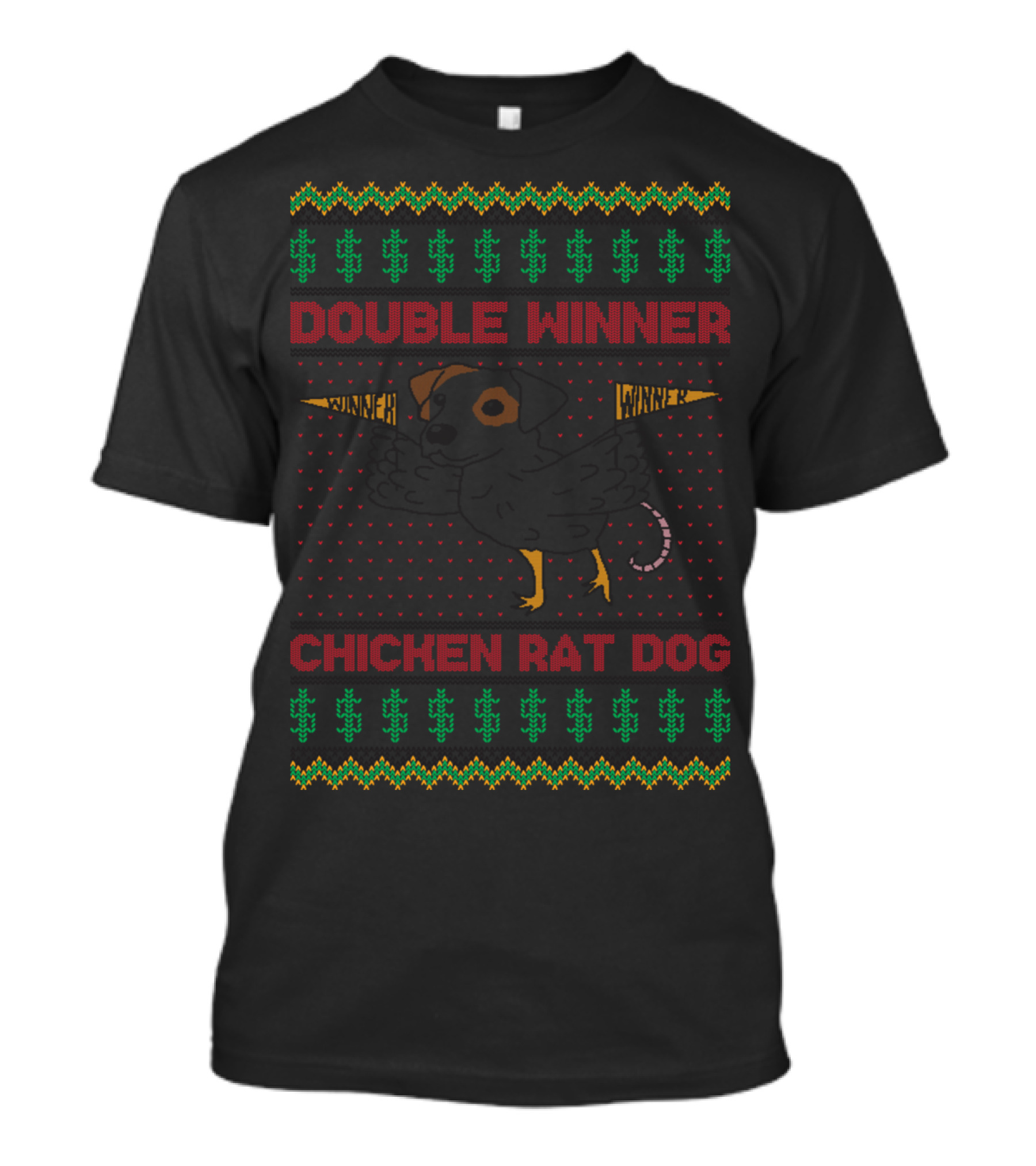 Double Winner Chicken Rat Dog Winner Bird Money T-Shirt